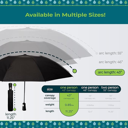 Totes Reverse Close Folding Inbrella with Auto Open Close and Compact