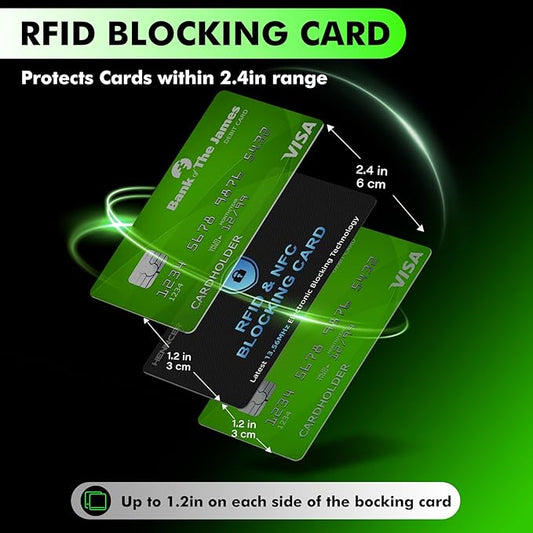 Updated Version-6 Pack RFID Blocking Cards Premium Contactless NFC Debit Credit Card Passport Protector Blocker Set for Men & Women, Smart Slim Design Perfectly fits in Wallet/Purse (6)