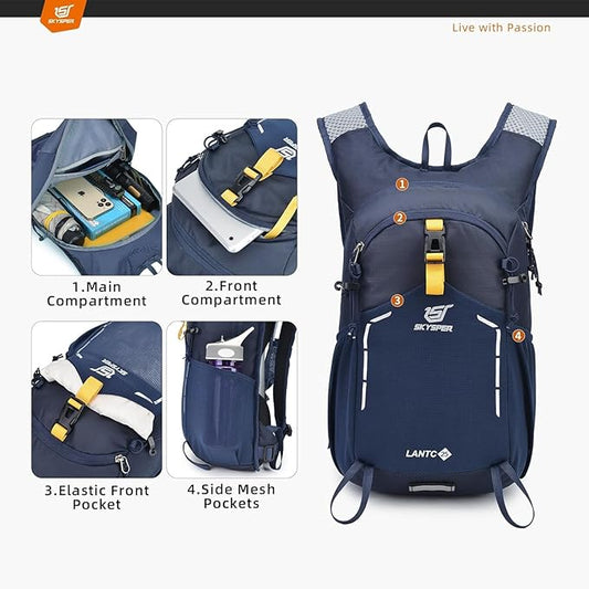 SKYSPER Small Hiking Backpack - 25L Travel Daypack Lightweight Bag Water Resistant Hiking Backpacks for Women Men