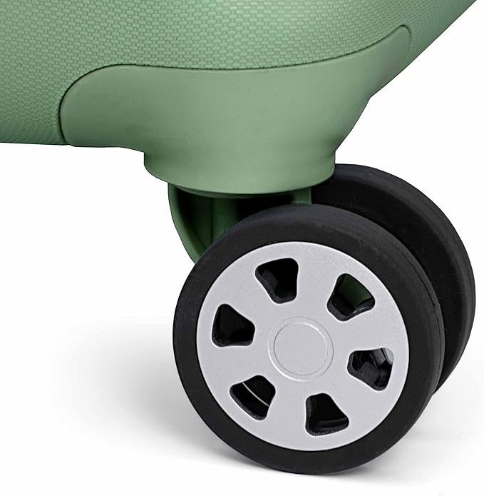 Traveler's Choice Pagosa Indestructible Hardshell Expandable Spinner Luggage, Green, 26-Inch Medium