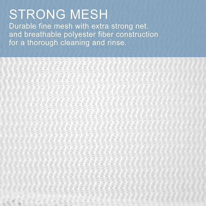 Muchfun 4Pcs Durable Fine Mesh Laundry Bags for Delicates 24 x 24 Inches (4, XX-Large)