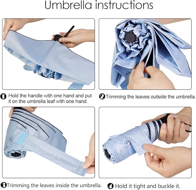 Small Travel Umbrella Compact for UV Protection Light Purse Size Umbrellas for Sun Rain Portable for Backpack