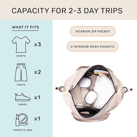 Jadyn Lola Travel Bag, Weekender/Overnight Duffel, Gym Tote Bag for Women, Men