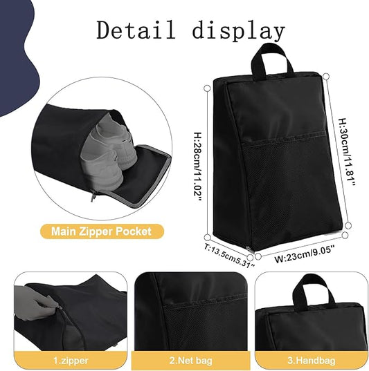 Shoe Bags for Travel Storage Bag Organizer Bags Travel Accessories Must Haves Shoe Organizer Packing Cubes Beach Swim bag Daily Use Storage Travel Essentials Women Men Black