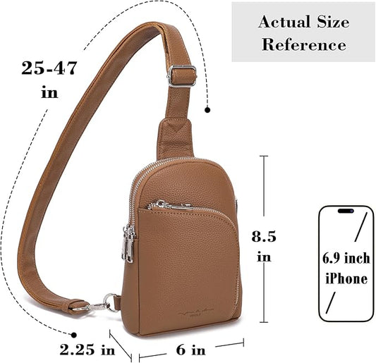 INICAT RFID Blocking Sling Bag Anti Theft Crossbody Bags Women Valentine's Day Gifts Travel Purses Vegan Leather