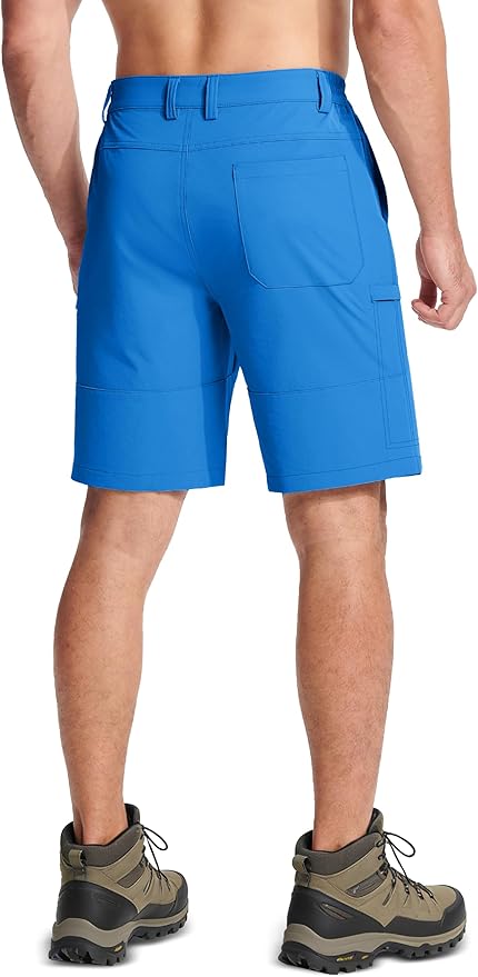 MAGCOMSEN Men's Hiking Cargo Shorts Quick Dry Lightweight 9" Golf Shorts Summer Casual Work Outdoor with 5 Zipper Pockets