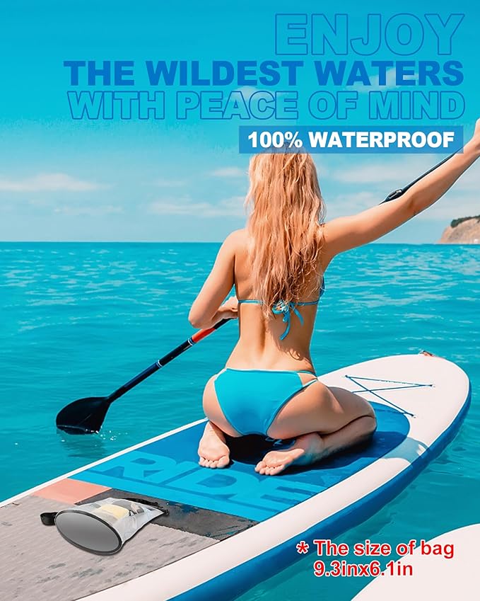 Waterproof Phone Pouch for iPhone 16 15 14 11 Pro Max & Galaxy S24 S21 - Floating Large Capacity Dry Bag Stores Sunscreen, Sunglasses - Oversized Waterproof Bag for Beach, Swimming, Kayaking