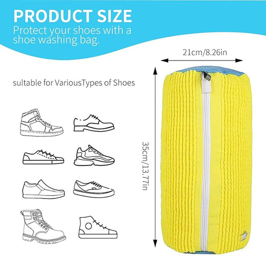 Shoe Washing Machine Bag: Laundry Shoe Bag for Washer and Dryer - 2pc Reusable Shoe Cleaning Bag for Sneaker Tennis Shoes Unstain Cleaner Kit (2pcs)