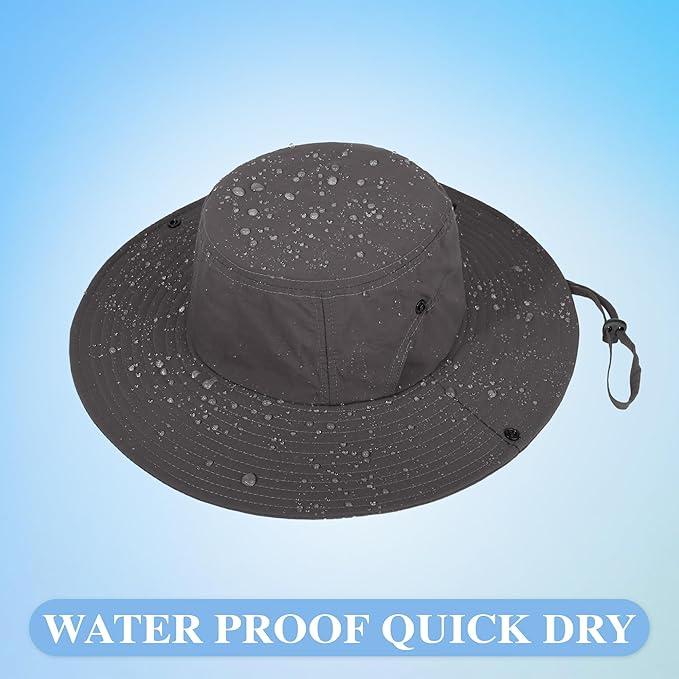Wide Brim Sun Hats Waterproof Bucket Hat UV Protection Fishing Hat Summer Packable Fisherman Hat for Men and Women
