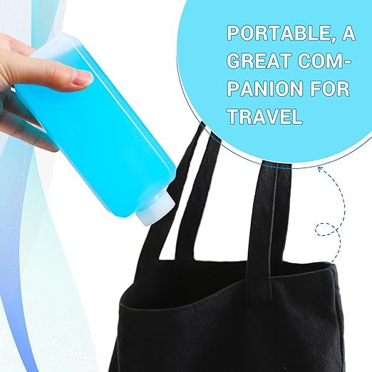 18oz Leak Proof Plastic Bottles with Caps, Laboratory Reagent Bottle, Reusable Small Pill Storage Containers for Travel, Classrooms, Home (2 pack translucent)