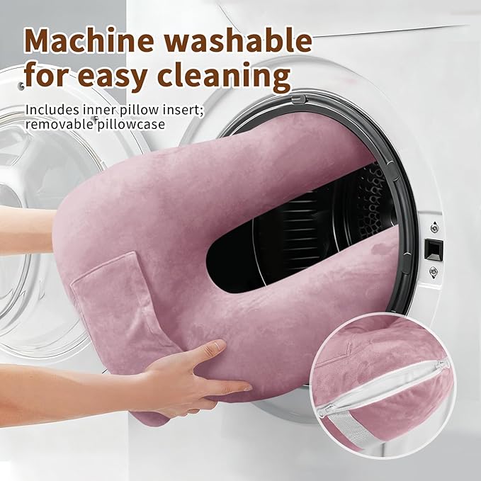 Travel Pillow, Car Pillow for Kids and Adults-Neck & Body Support,car Sleeping Pillow,Road Trip Essentials,Removable and Washable Covers,Skin-Friendly(Purple)