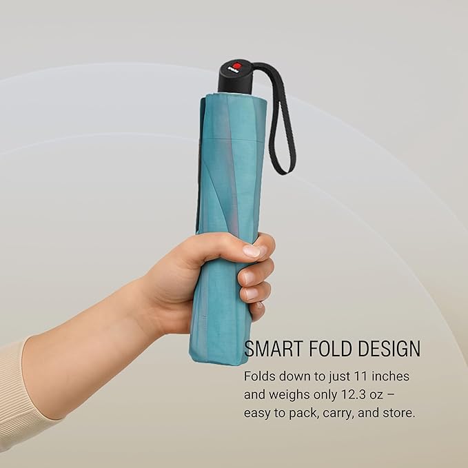 Knirps A.200 Medium Duomatic Windproof Umbrella for Adults – Automatic Open Close 38.5" Canopy, Travel Case Included