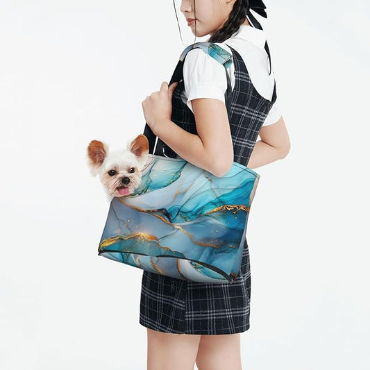 OEDTF Dog Purse Carrier with Safety Buckle, Dog Sling for Puppy and Cats Breathable Waterproof Wear-Resistant Foldable