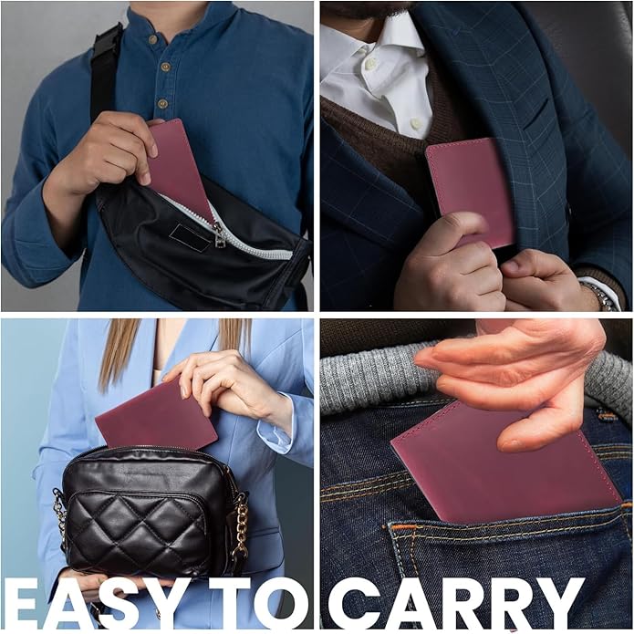 Retro Travel Genuine Leather Passport Holder with Folding Wallet Design