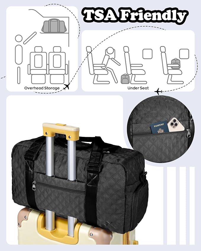 Elilier Personalized Gym Bag for Girls, Kids Travel Duffel Bag, Graduation Gift Ideas 2025, Monogram Weekender Bag with Shoes Compartment, Monogram others day gifts, Girls Gifts for Kids Friends