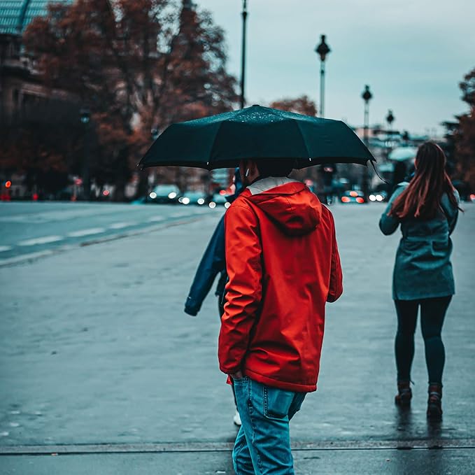 PFFY 2 Packs Travel Umbrella Windproof Auto Open & Close Collapsible Folding Small Compact Backpack Car travel Essentials Purse Umbrellas for Rain