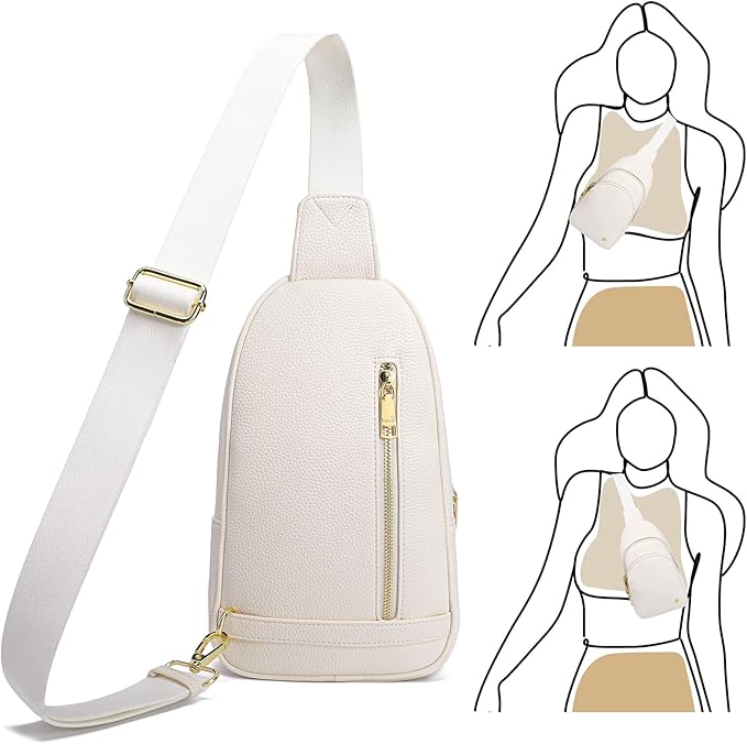 INICAT Crossbody Sling Bags Fanny Packs Valentine's Day Gifts Vegan Leather Travel Vacation Essentials Purses Women