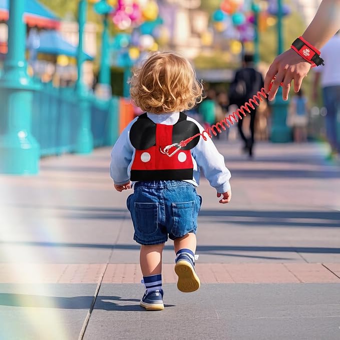 Lehoo Castle Toddler Leash for Walking, Baby Leashes for Toddlers Boys, Kid Harness with Leash, Child Safety Leash Anti Lost Wrist Link (Mickey)