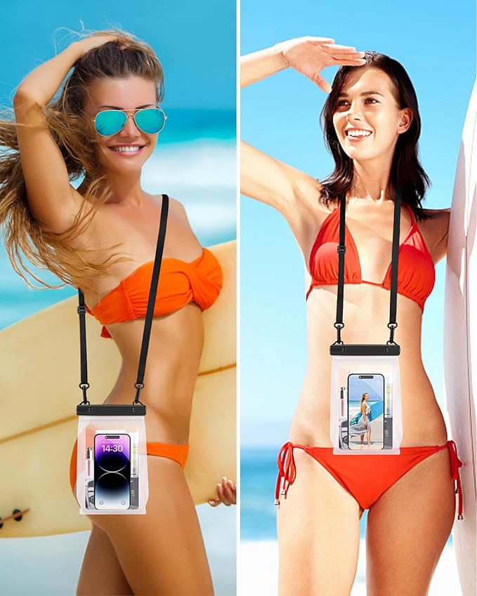 Large Waterproof Phone Pouch, Floating Dry Bag for iPhone 14 13 12 Pro Max Galaxy S22 S21 Large Capacity Waterproof Bag Sunscreen Glasses Storage Universal Dry Pouch for Swimming Rafting Boating