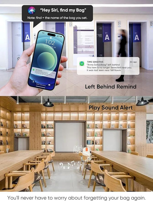 Luggage Tags Built-in Anti-Loss Tracker, Luxury Leather Luggage Tags for Suitcase, Travel Bags, Backpacks, Travel Organizer for Lost Baggage Prevention (Orange*3 Pack)