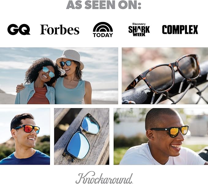 Knockaround Deja Views Polarized Sunglasses for Women - Impact Resistant Lenses & Full UV400 Protection