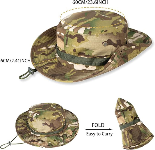 Sun Hats for Men Women Boonie Hat UPF 50+ Bucket Hat Wide Brim UV Protection Fishing Hiking Safari Outdoor Hats