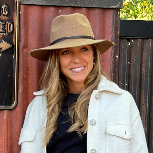 Wallaroo Hat Company Women’s Petite Aspen Fedora – UPF 50+, UV Sun Protection Hat, Packable Design, Adjustable, Small Size