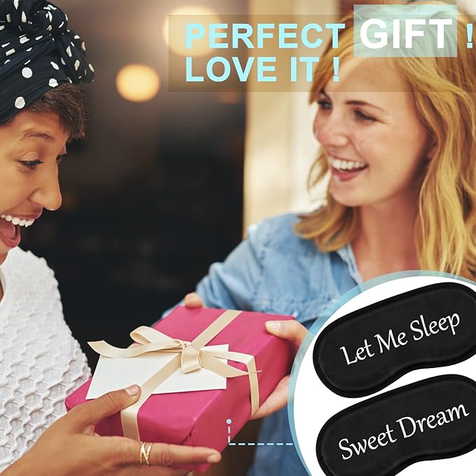 Eurzom 20 Pieces Funny Eye Sleeping Mask Bulk with Adjustable Strap Blackout Eye Sleep Mask for Night Blindfold Cover for Women Men(Black)