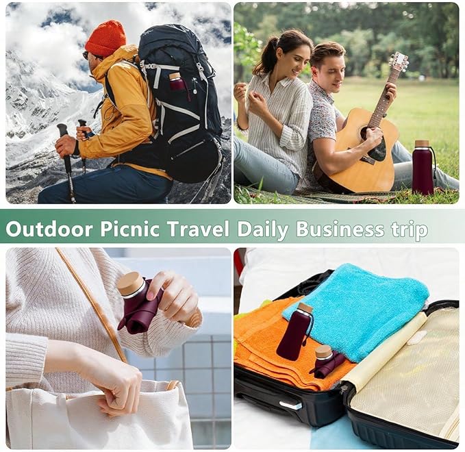 Collapsible Water Bottles,650ml,Leak Proof,Reuseable BPA Free Silicone Foldable Water Bottles,Durable Lightweight for Travel Gym Camping Hiking,Compact Size Portable Sports Water Bottle (Coffee)