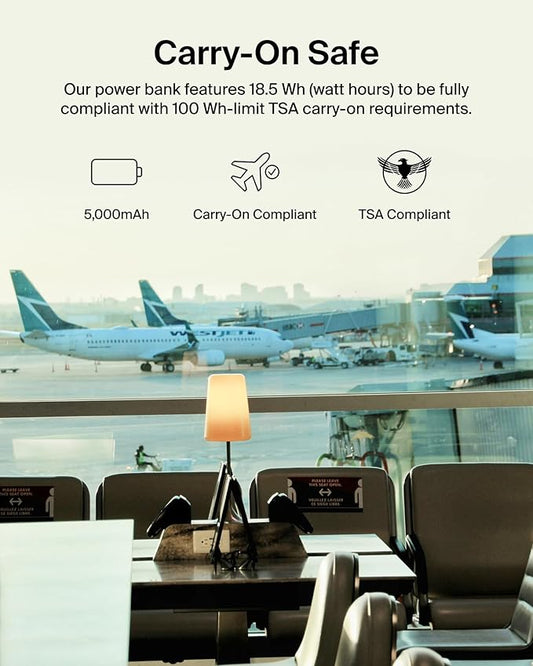 Belkin Portable Charger, Wireless Power Bank 15W 5000 mAh w/ Qi2 - MagSafe Charger w/Built-in Pop-up Kickstand - iPhone 17, Air, Pro, Pro Max, AirPods, Apple Watch, Google Pixel 10, etc. - White