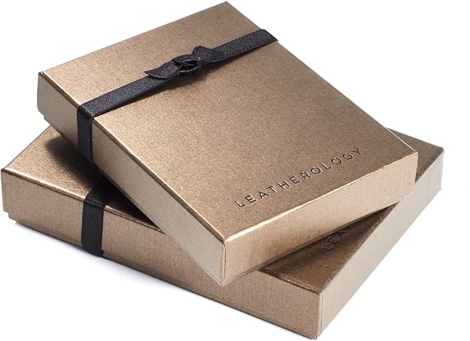 Leatherology Navy Blue Slim Zip Travel Wallet – Full Grain Leather Passport & Card Organizer