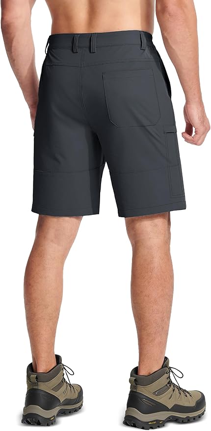 MAGCOMSEN Men's Hiking Cargo Shorts Quick Dry Lightweight 9" Golf Shorts Summer Casual Work Outdoor with 5 Zipper Pockets