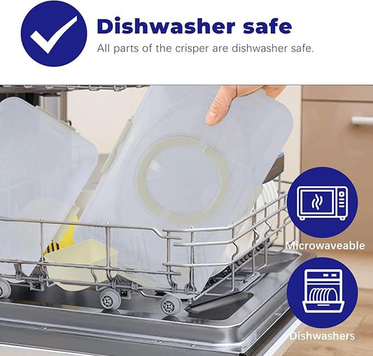 Air-tight Snackle Box Container Dishwasher Safe, Divided Serving Tray with Lid and Handle, Portable Snack Platters Containers for Candy Fruits, Charcuterie Organizer for Picnic 2PCS