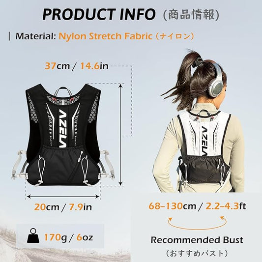TRIWONDER Hydration Running Vest Lightweight Water Backpack Pack for Men Women Hydration Water Pack for Cycling, Running, Hiking, Biking