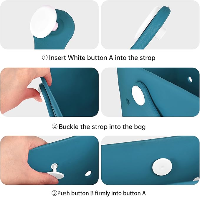 2-Piece Tote Bag Set, Waterproof Rubber Beach Bag with Summer Pattern, Medium & Large Handbag for Pool, Beach, Boat