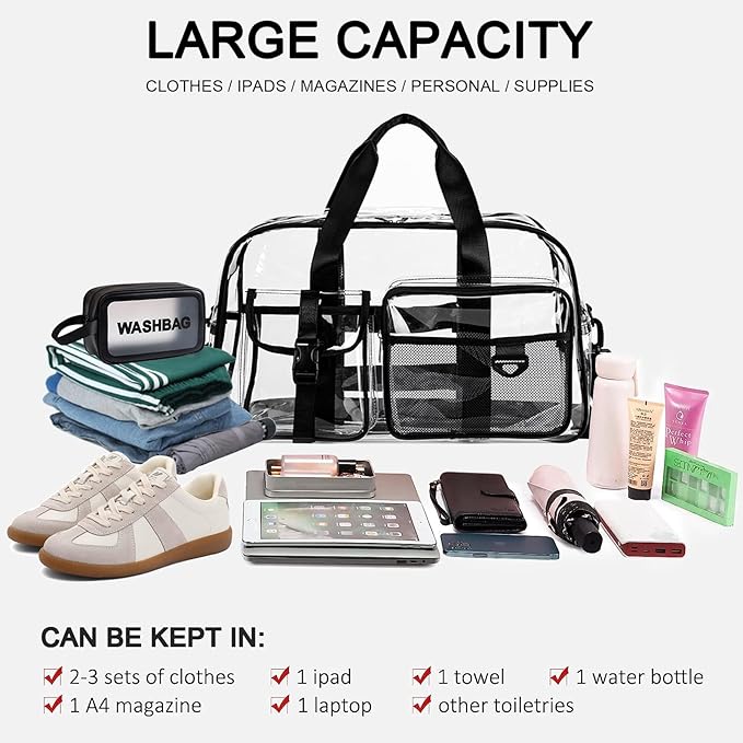 Small Gym Bag for Women, Travel Duffle Bag Carry On Weekender Bag with Shoe Compartment