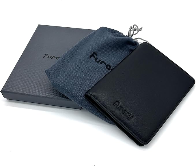 Passport holder for travel, Genuine Nappa Leather Passport Cover with RFID blocking. A must-have Airport Travel safety essentials for both men and women.(Black/Gray)