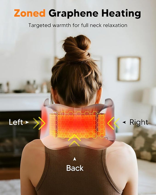 arboleaf Heated Neck Pillow for Travel, Memory Foam Airplane Pillow with Graphene Zoned Heating, USB-C Rechargeable, 360° Support — Comfort & Neck Pain Relief for Long Flights, Car & Office