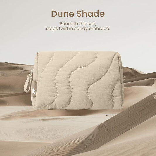 tomtoc Electronics Organizer Travel Case, Soft Puffy Organizer Bag Birthday Christmas Gifts Travel Essentials for Women Girls, Portable Accessory Tech Pouch Storage for Charger, Cord, Cable, Phone