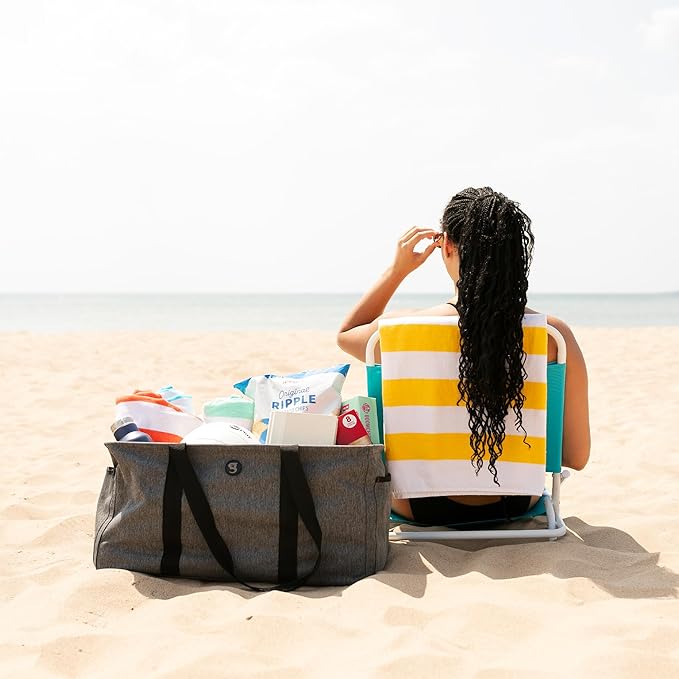 geckobrands Large Utility Tote - Durable Multipurpose Bag for Beach, Travel, Shopping & Outdoor Activities