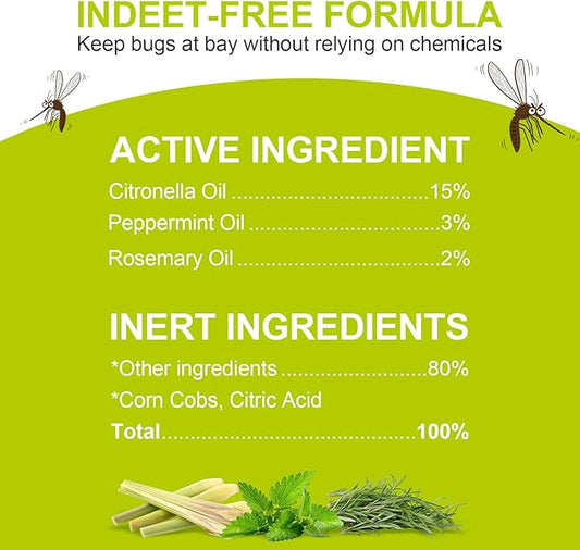 Mosquito Repellent Outdoor Patio - Mosquito Repellent Outdoor Powerful Indoor & Outdoor Protection - Mosquito Deterrent for Yard Camping 12 Pack, Green