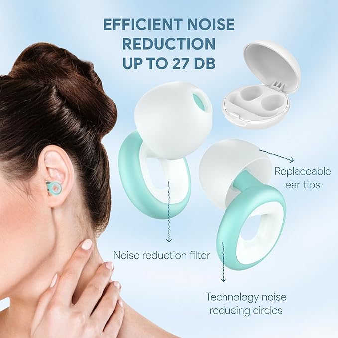 Weighted Eye Mask & Noise Cancelling Ear Plugs Set β Deep Sleep Earbuds & Weighted Sleep Mask for Sleeping, Migraine Relief & Night-Time Calm Airplane Gadgets & Traveling Essentials Relaxation Gifts
