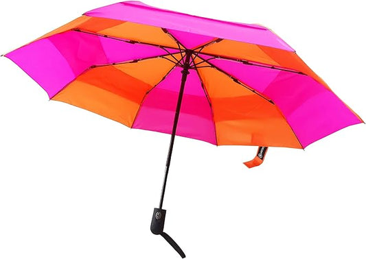 WOLNOS Umbrella Windproof Travel for Rain - Easy Auto Open Close, Durable & Compact Umbrellas, Waterproof Canopy - Backpack, Purse, Portable Umbrella for Travel