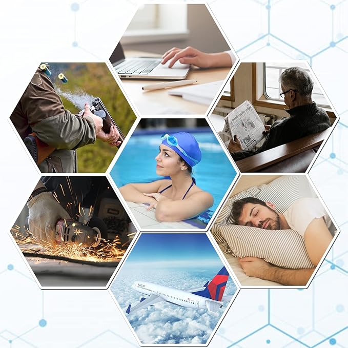 Ear Plugs for Sleeping - Vegpoet Reusable Moldable Silicone Earplugs Noise Cancelling Reduction for Concerts, Swimming, Shooting, Snoring, Airplane, Musicians, Motorcycle, 12 Pack