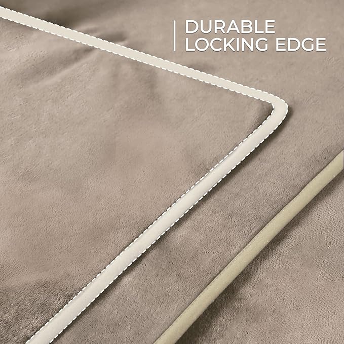 Luciphia Waterproof Pet Blanket, Liquid Pee Proof Dog Blanket for Sofa Bed Couch, Reversible Sherpa Fleece Furniture Protector Cover for Small Medium Large Dogs Cats, Khaki+Beige Large(65" x 57")