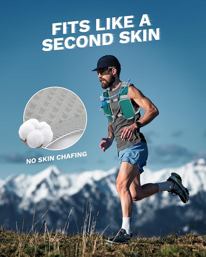 Running Vest for Women and Men, Hydration Running Backpack, Runners Vest, Hydration Vest, with Front Phone Holder, Adjustable Chest and Waist Strap