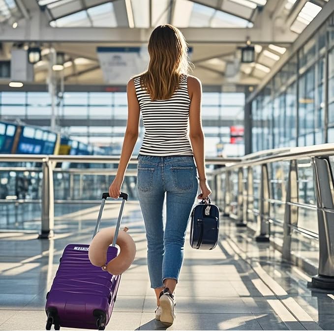 Travel Neck Pillow Cover, Neck Pillow Case, Pure, Soft and Smooh, Airplane Pillow Replacementt Cover Washable (Only Pillow Covers, no Filler)