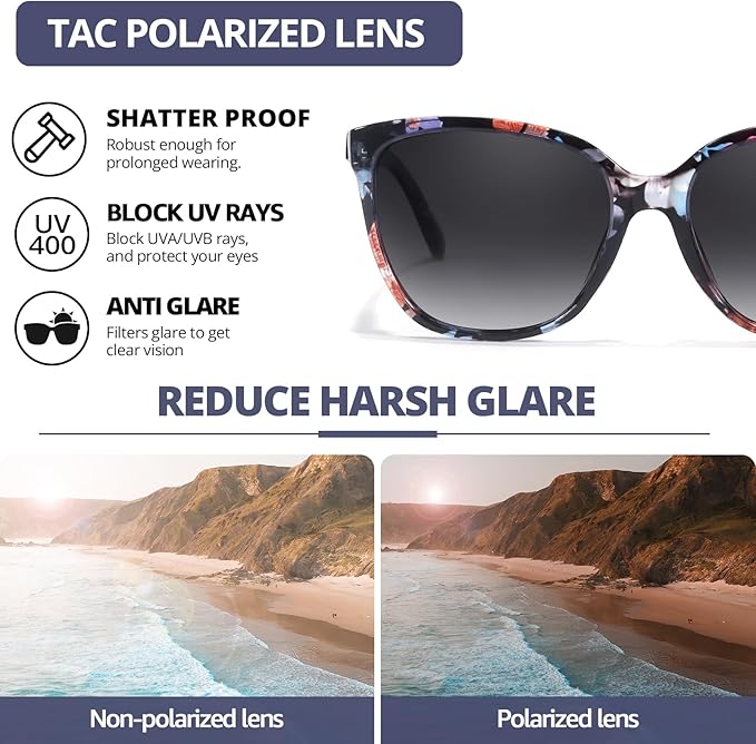 FIMILU Polarized Sunglasses for Women, Trendy Fashion Sun Glasses Square Retro Glasses UV Protection for Daily Outdoor 2pack
