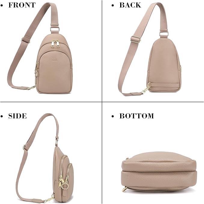 INICAT Crossbody Sling Bags Fanny Packs Valentine's Day Gifts Vegan Leather Travel Vacation Essentials Purses Women