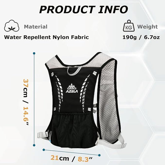 YAPJEB Lightweight Hydration Pack Backpack Vest, Optional 1.5L 2L BPA Free Water Bladder - Leakproof Breathable for Men Women Running Hiking Cycling Marathon